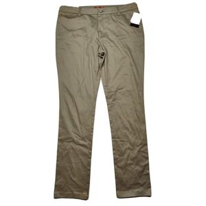 Dickies Women Junior Size 15 Skinny Mid Rise Stretch Khaki Pants NEW